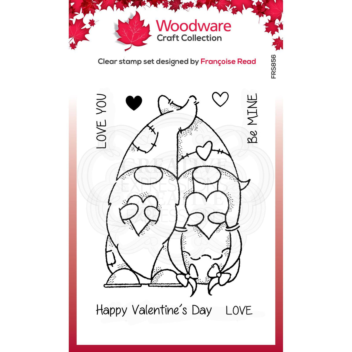 Silikonstempel Waldgnom-Pärchen Woodware Craft Collection 10,5x14,5cm Valentine Gnome
