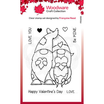 Silikonstempel Waldgnom-Pärchen Woodware Craft Collection 10,5x14,5cm Valentine Gnome