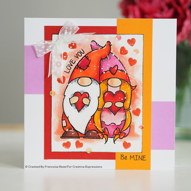 Silikonstempel Waldgnom-Pärchen Woodware Craft Collection 10,5x14,5cm Valentine Gnome