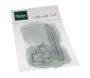 Marianne Design Silikonstempel Silhouette Art Kerzen 24x40mm / 9x80mm