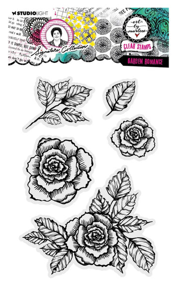 Studio Light Signature Collection Silikonstempel Garden romance- Rosen 15,24x20,32 cm 5-teilig