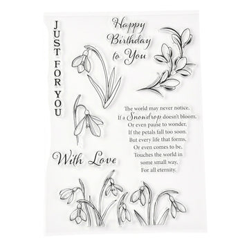 Silikonstempel Schneeglöckchen Set 21x15x0,3cm