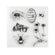 Silikonstempel Bienen "Bee Happy" 10,5x10,5cm 6 teilig