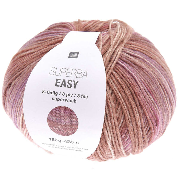 Rico Superba Easy Sockenwolle 8-fädig Spray-Print 150g 250m
