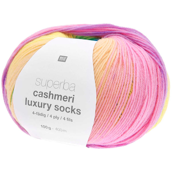 Rico Design Superba Cashmeri Luxury Socks Sockenwolle 4-fädig 100g 400m
