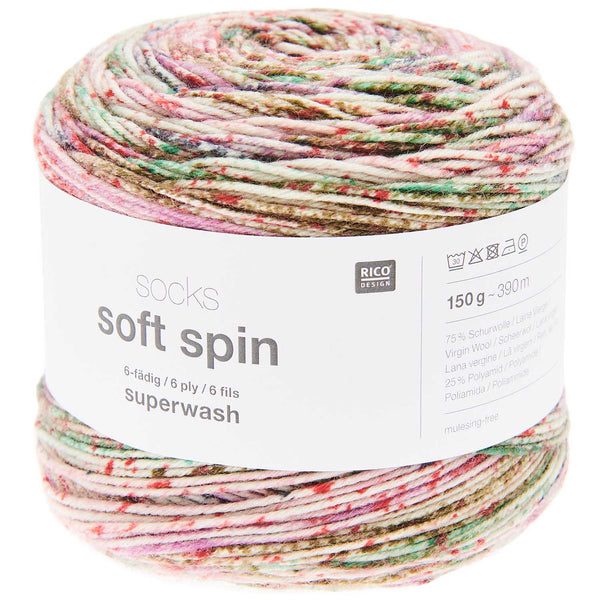 Socks Soft Spin 6-fädig Sockenwolle 75% WV 25% PA 150g / 390m