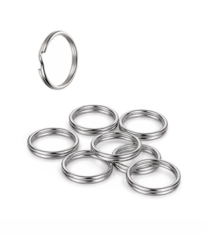 Spaltringe silber 9mm 10 Stück / Packung