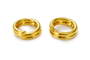 Spaltring Gold 5 mm, 20 Stück