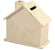 Spardose Haus Sperrholz mit Kunststoffstopfen 10x10x5,4cm 1 Stück