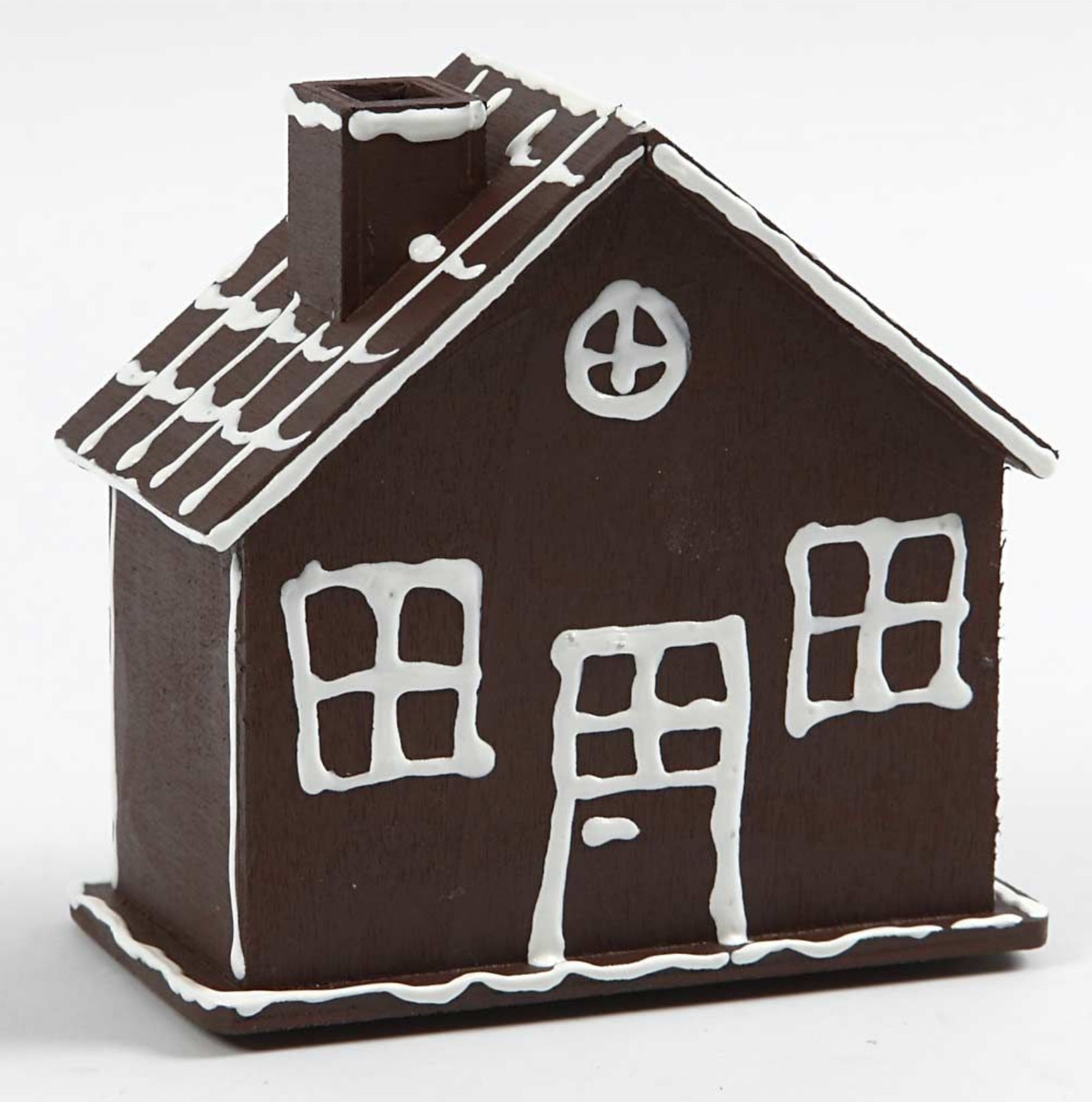 Spardose Haus Sperrholz mit Kunststoffstopfen 10x10x5,4cm 1 Stück