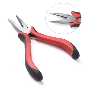 Spitzzange flach halbrund mit Komfortgriff, 130mm lang
