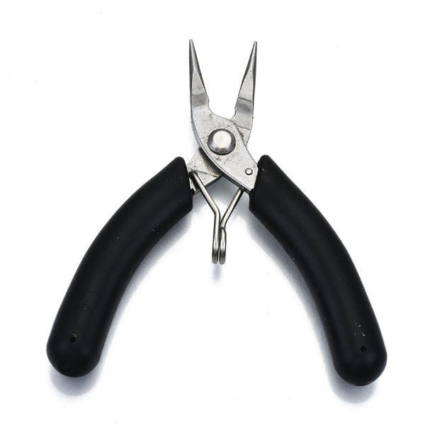 Mini-Diagonalzange aus Edelstahl Spitzzange 10x5,2x1,3cm schwarz