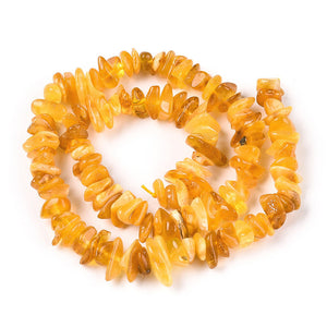 Natürliche Bernsteinperlen Strang Chips Orange Gelb 1-5x7-15,5x6-8mm ca. 120 Stück 39cm/Strang