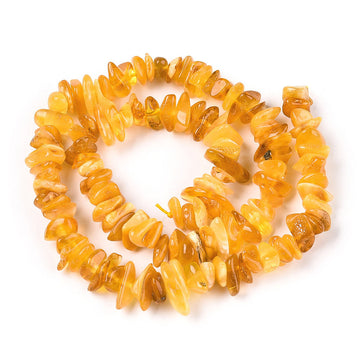 Natürliche Bernsteinperlen Strang Chips Orange Gelb 1-5x7-15,5x6-8mm ca. 120 Stück 39cm/Strang