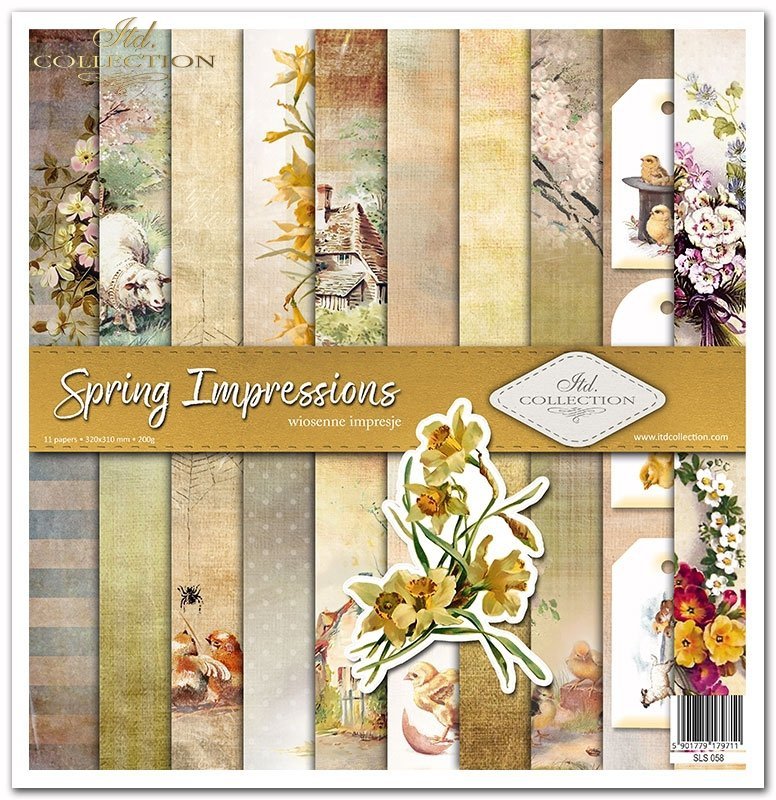 Spring Impressions Papier-Set 320x310mm 200g 10 Blatt