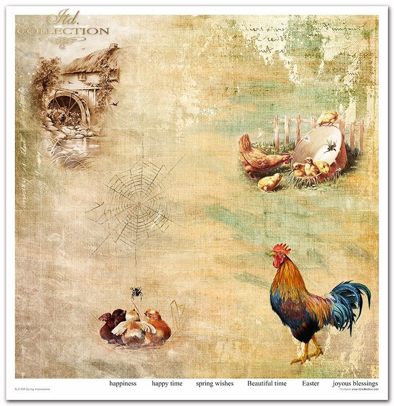 Spring Impressions Papier-Set 320x310mm 200g 10 Blatt