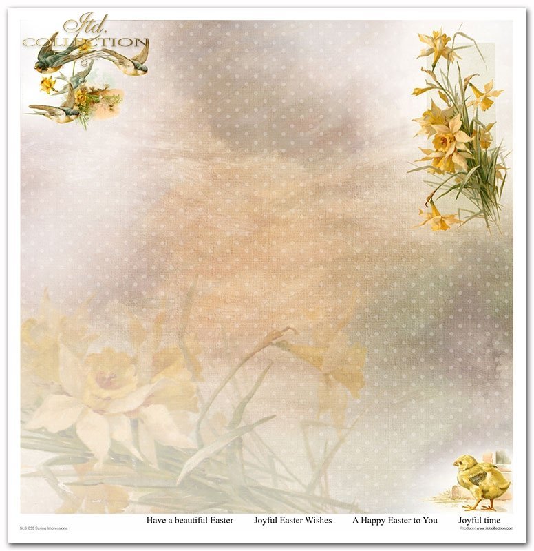 Spring Impressions Papier-Set 320x310mm 200g 10 Blatt