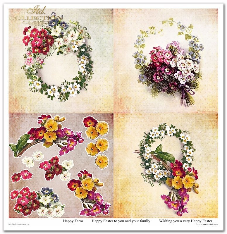 Spring Impressions Papier-Set 320x310mm 200g 10 Blatt