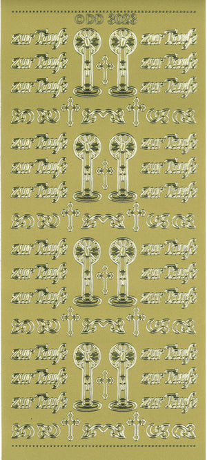 Konturensticker Zur Taufe 1 Bogen 10x23cm