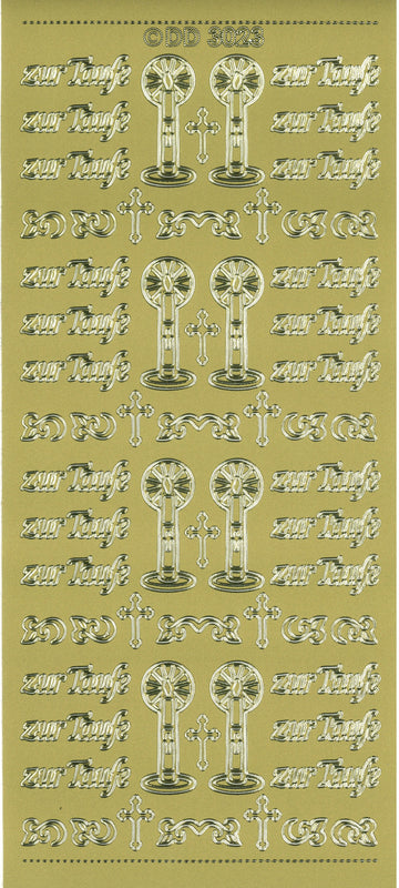 Konturensticker Zur Taufe 1 Bogen 10x23cm