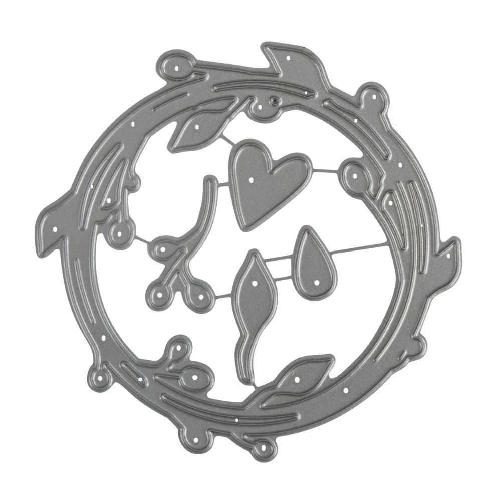 Stanzschablone Blätterkranz 7,5cm 100% Stahl