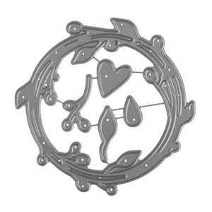 Stanzschablone Blätterkranz 7,5cm 100% Stahl