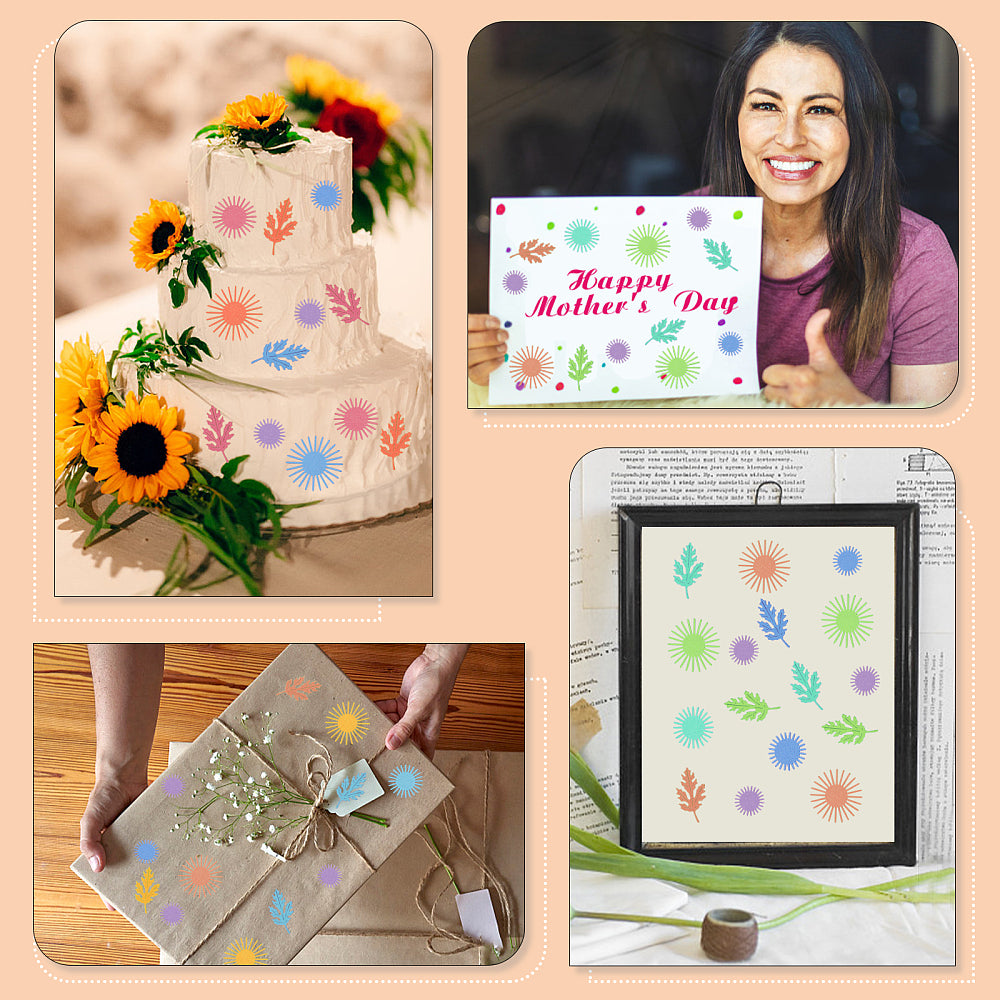 Stanzschablonen Blumen und Blätter 9,8×6,7cm