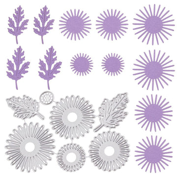 Stanzschablonen Blumen und Blätter 9,8×6,7cm
