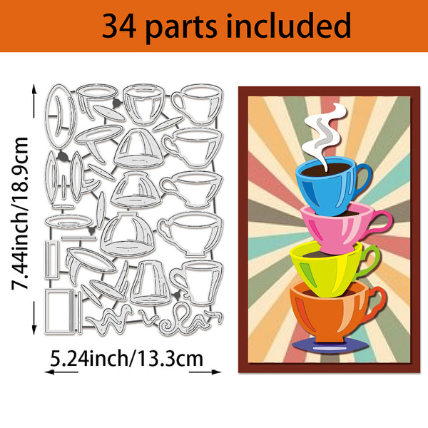 Stanzschablonen Kaffeetasse Teatime 189x133x0,8mm