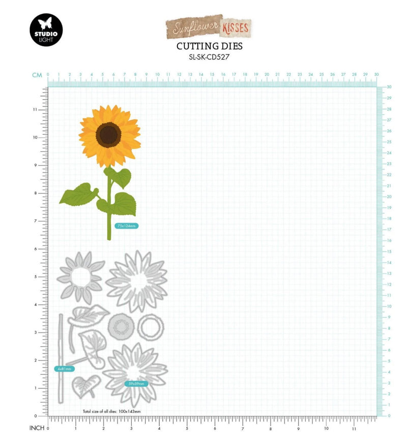 Studio Light  Sunflower Kisses Stanzschablone Sonnenblume 14,3x10x0,1cm