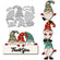 Christmas Gnomes Stanzschablone 127x95mm