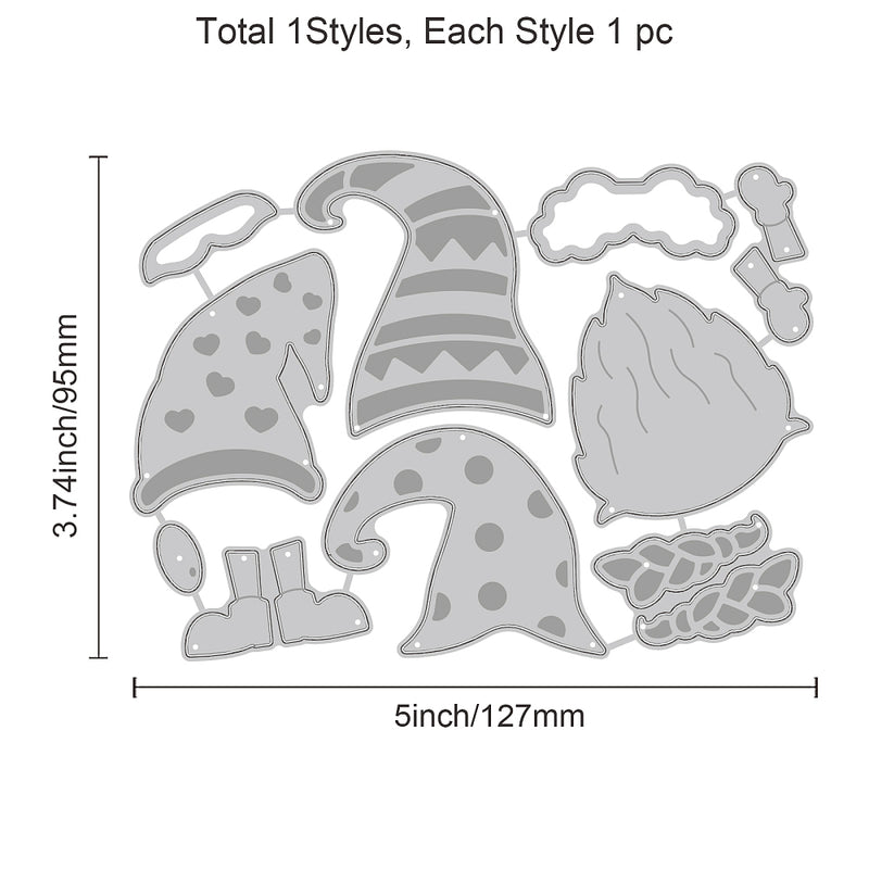 Weihnachtswichtel Stanzschablone 127x95mm