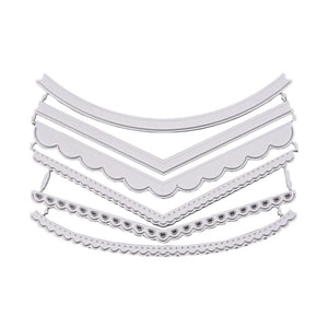 Stanzschablonen Wimpel und Borten Set 113x82x1mm