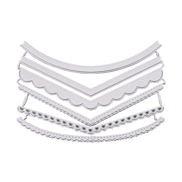 Stanzschablonen Wimpel und Borten Set 113x82x1mm