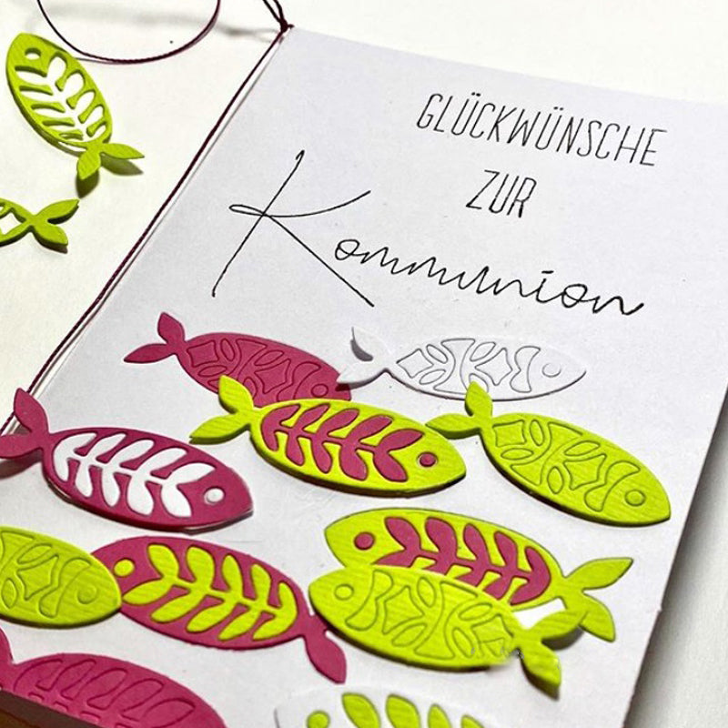 Stanzschablone Fische 2 Stück 46x34x0,8mm