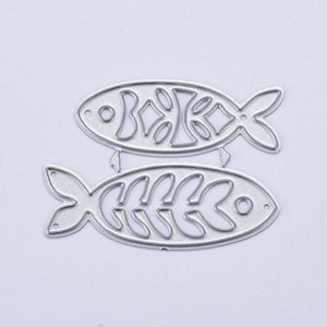 Stanzschablone Fische 2 Stück 46x34x0,8mm