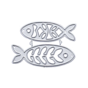 Stanzschablone Fische 2 Stück 46x34x0,8mm