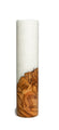 Stumpen Crystal Holzkerzen Landhaus-Optik weiß 25x6cm