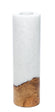 Stumpen Crystal Holzkerzen Landhaus-Optik 9x30cm mit Teelichteinsatz