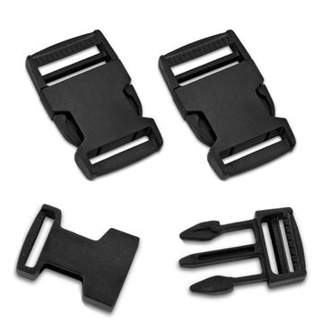 Steckschnalle schwarz 25mm 2 Stück/Beutel