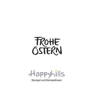 Holz-Stempel Frohe Ostern 1,9x3cm