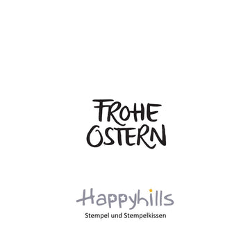 Holz-Stempel Frohe Ostern 1,9x3cm