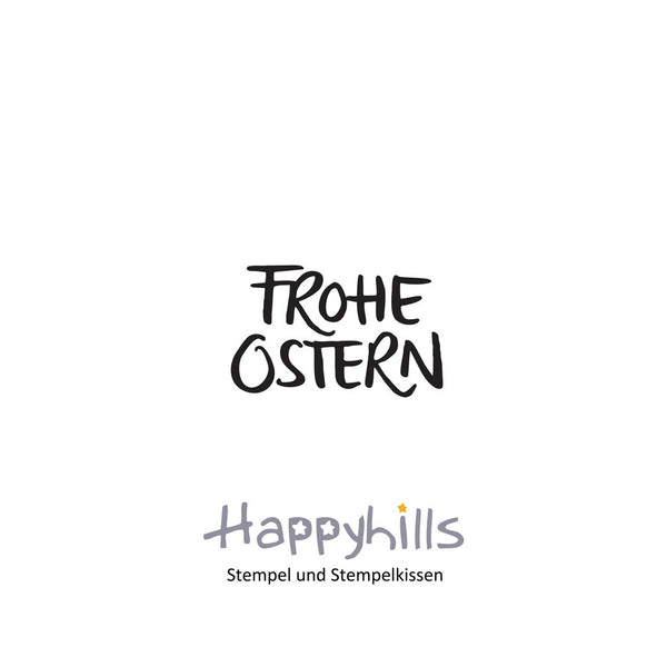 Holz-Stempel Frohe Ostern 1,9x3cm
