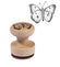 Stempel Schmetterling mit Holzgriff 3cm ø