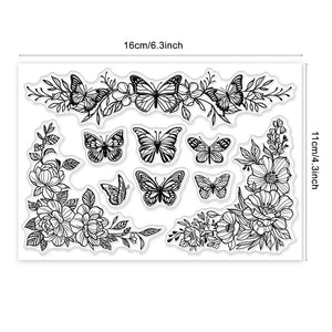 Silikonstempel Schmetterlinge 16x11cm