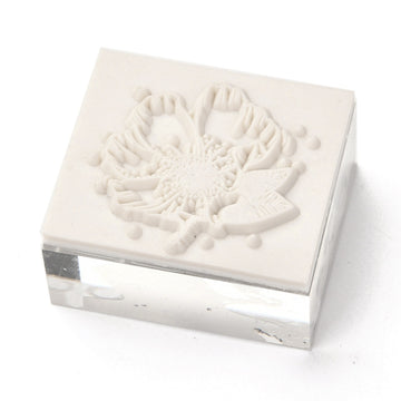 Stempel auf Acrylblock Mohnblume