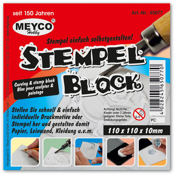 Stempelblock zum Schnitzen 110x110 x10mm