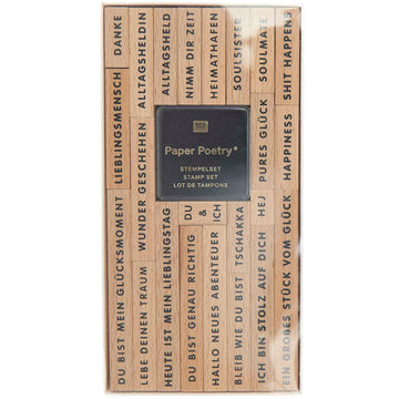 Stempelset Schriftenstempel Happiness FSC 100% 28 Stück
