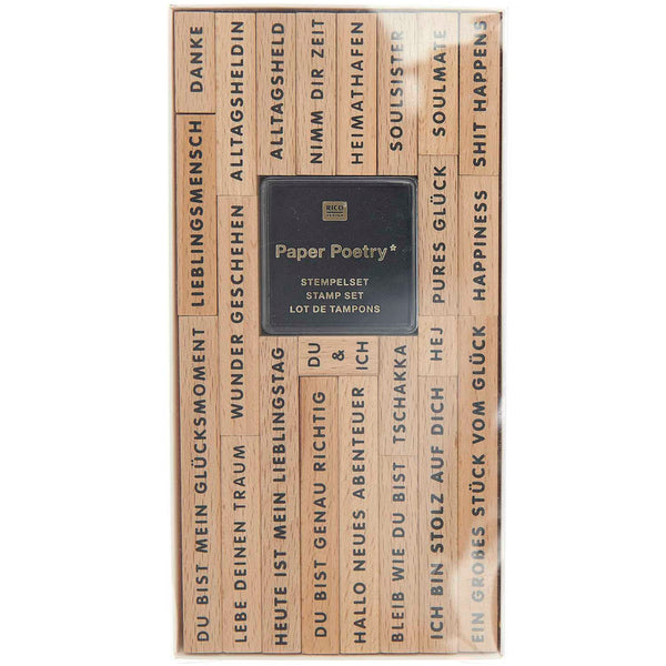 Stempelset Schriftenstempel Happiness FSC 100% 28 Stück