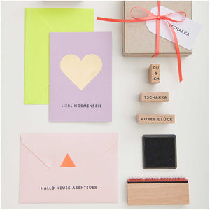 Stempelset Schriftenstempel Happiness FSC 100% 28 Stück